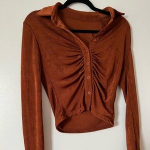 Ruched Long Sleeve top